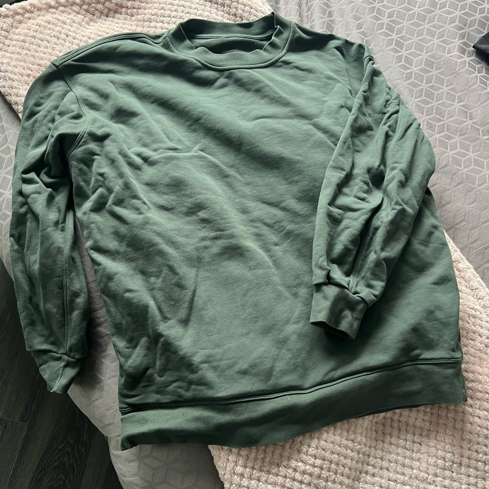 Lululemon Dark Green Perfectly Oversized Crew